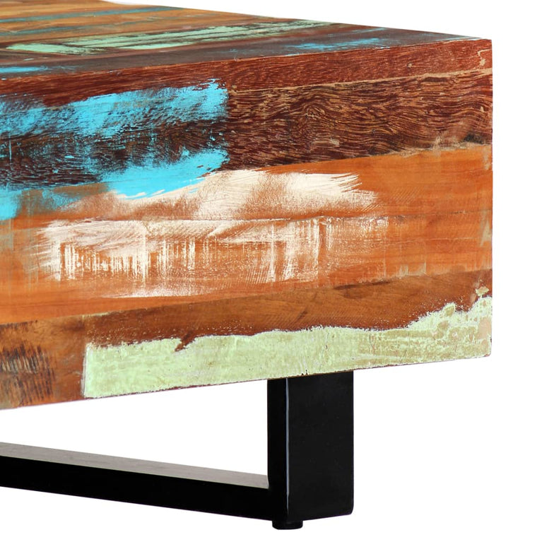 Salontafel 120x50x30 cm massief gerecycled hout en staal MeubelReus