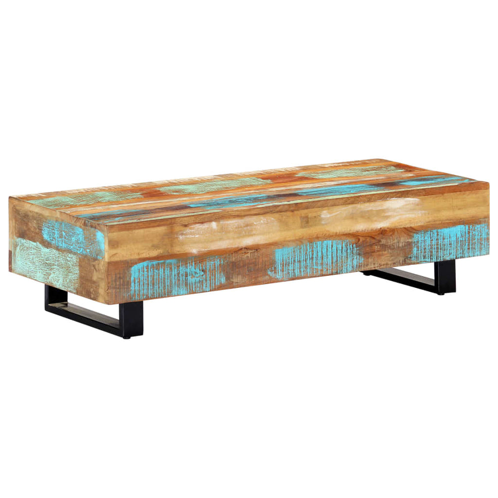 Salontafel 120x50x30 cm massief gerecycled hout en staal MeubelReus
