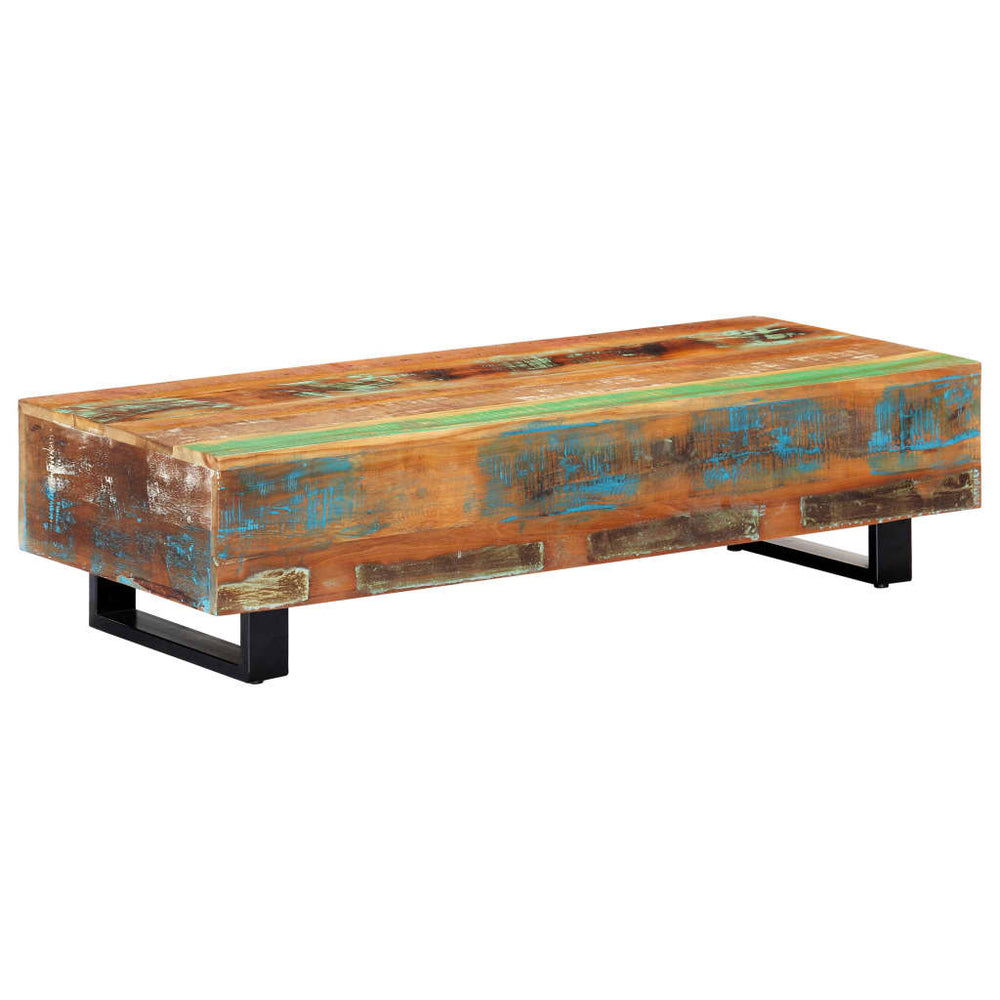 Salontafel 120x50x30 cm massief gerecycled hout en staal MeubelReus