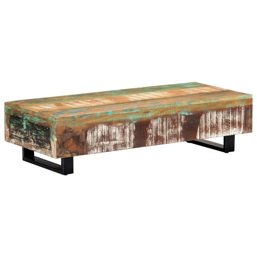 Salontafel 120x50x30 cm massief gerecycled hout en staal MeubelReus