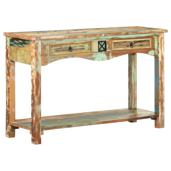 Wandtafel 120x40x75 cm massief gerecycled hout MeubelReus