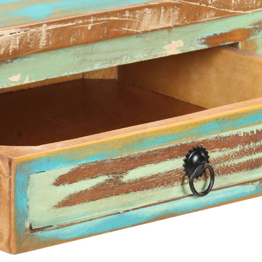 Wandtafel 120x40x75 cm massief gerecycled hout MeubelReus