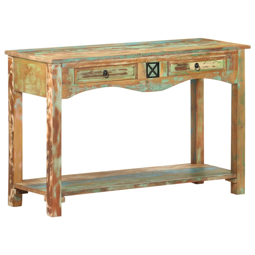 Wandtafel 120x40x75 cm massief gerecycled hout MeubelReus