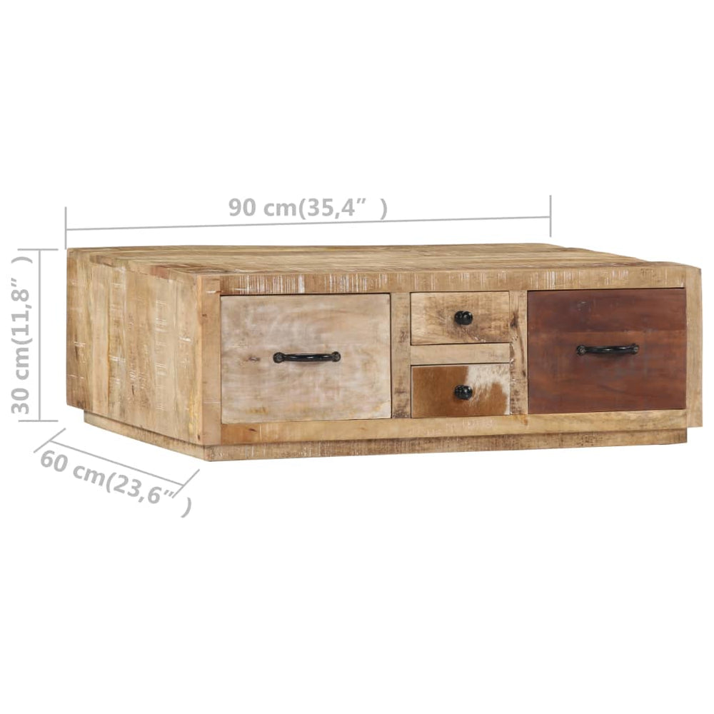 Salontafel 90x60x30 cm massief mangohout MeubelReus