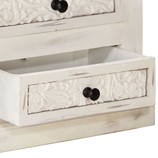 Tv-meubel 120x30x40 cm massief mangohout wit MeubelReus