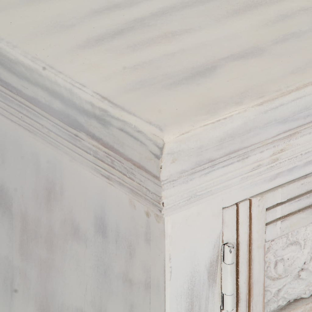 Tv-meubel 120x30x40 cm massief mangohout wit MeubelReus