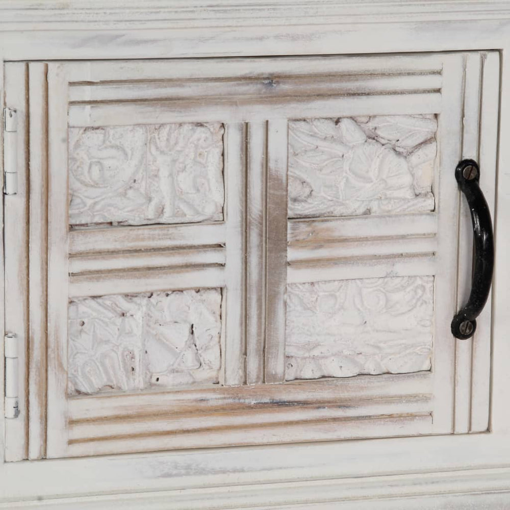 Tv-meubel 120x30x40 cm massief mangohout wit MeubelReus