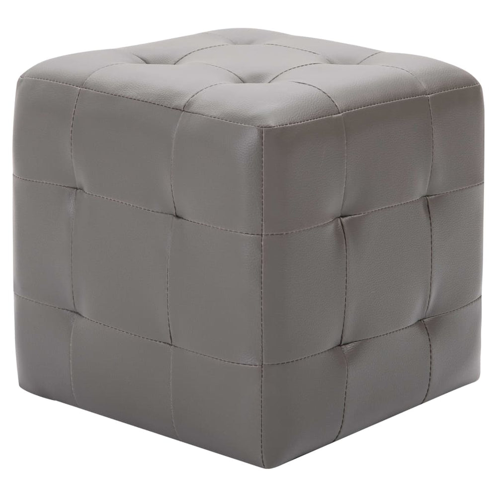 Nachtkastjes 2 st 30x30x30 cm kunstleer grijs MeubelReus