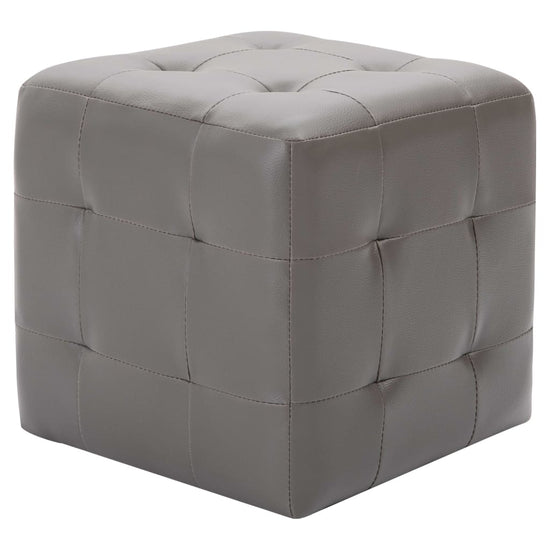 Nachtkastjes 2 st 30x30x30 cm kunstleer grijs MeubelReus