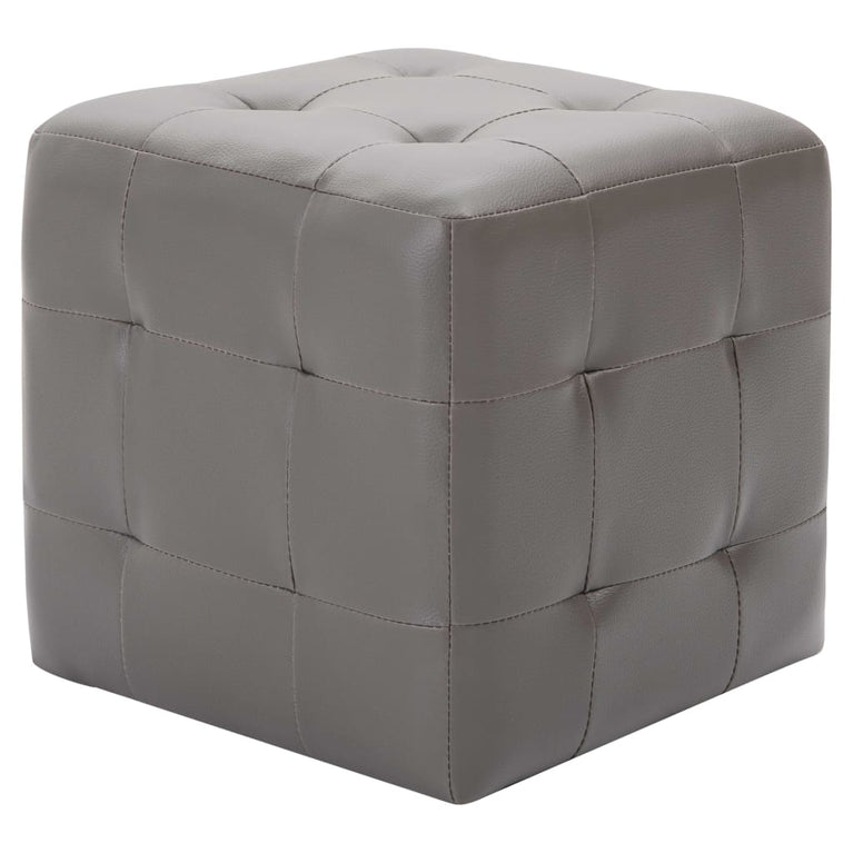 Nachtkastjes 2 st 30x30x30 cm kunstleer grijs MeubelReus