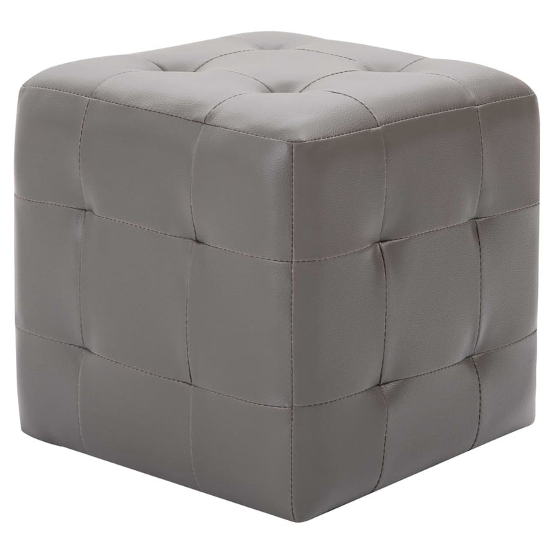 Nachtkastjes 2 st 30x30x30 cm kunstleer grijs MeubelReus