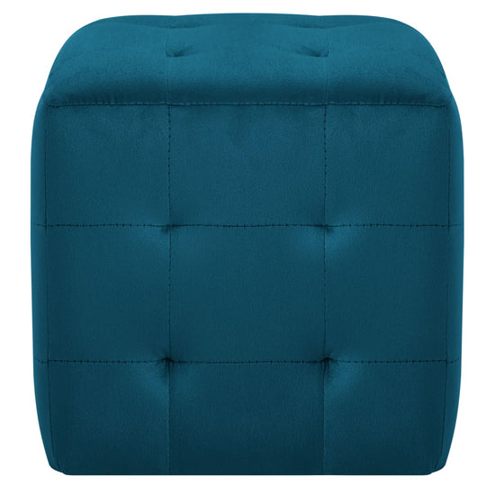 Nachtkastjes 2 st 30x30x30 cm fluweel blauw MeubelReus