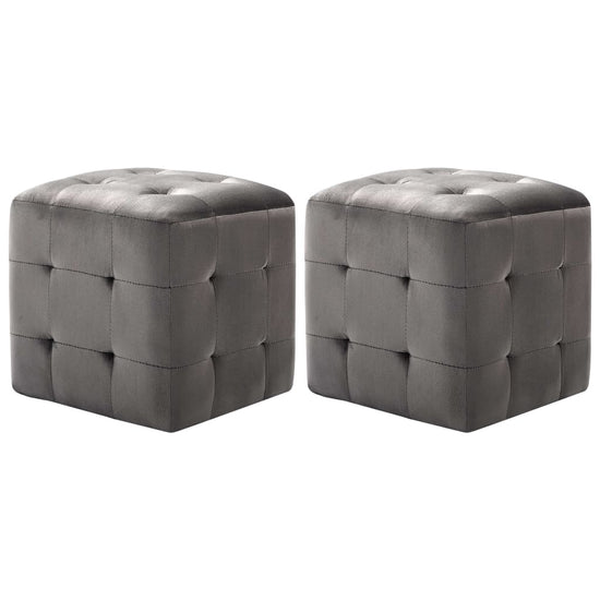 Nachtkastjes 2 st 30x30x30 cm fluweel grijs MeubelReus