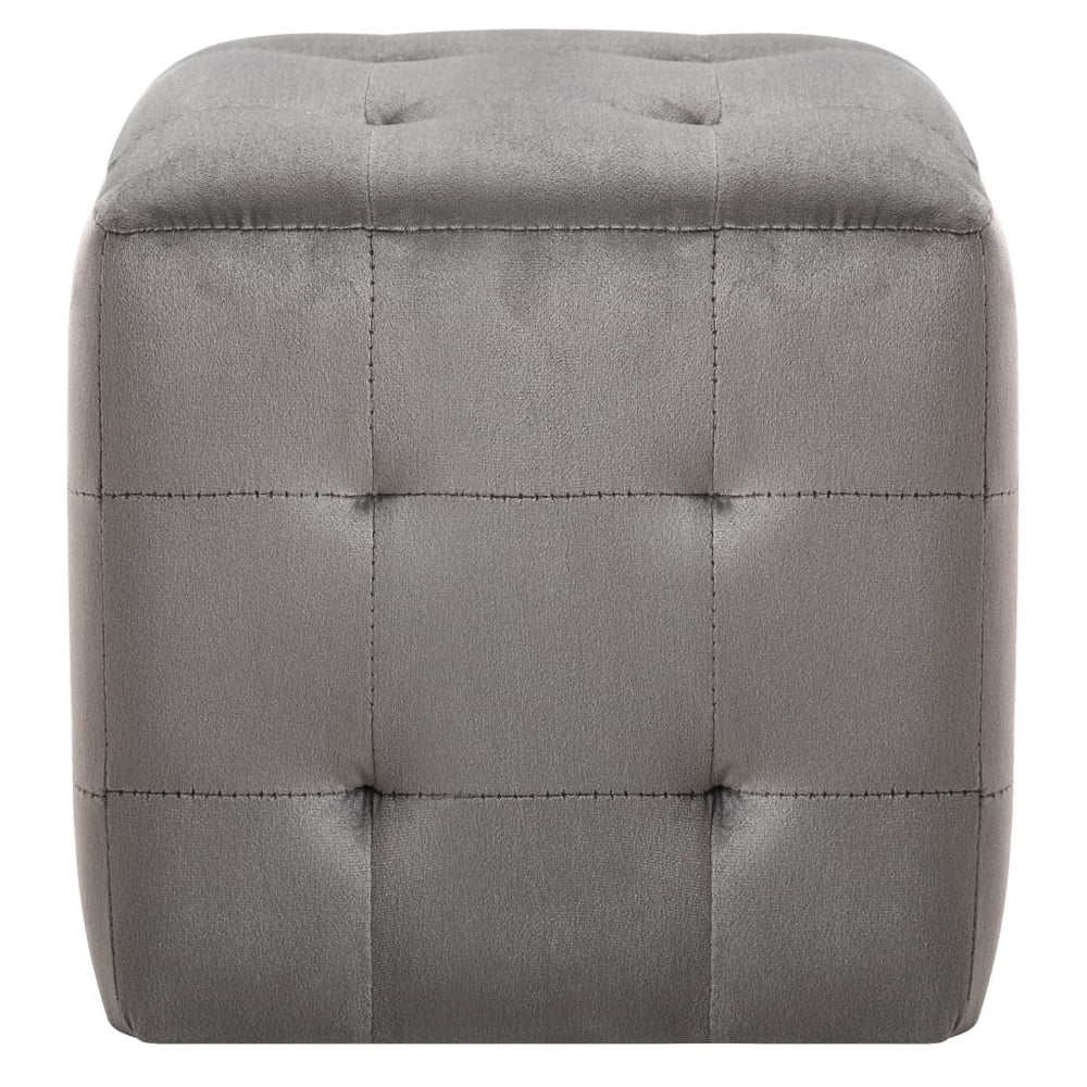 Nachtkastjes 2 st 30x30x30 cm fluweel grijs MeubelReus