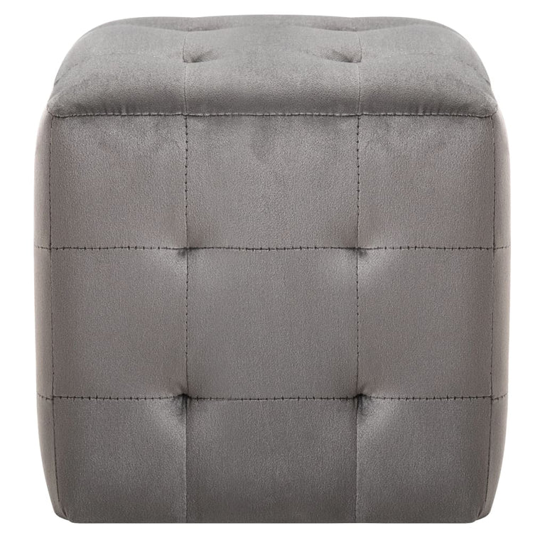 Nachtkastjes 2 st 30x30x30 cm fluweel grijs MeubelReus