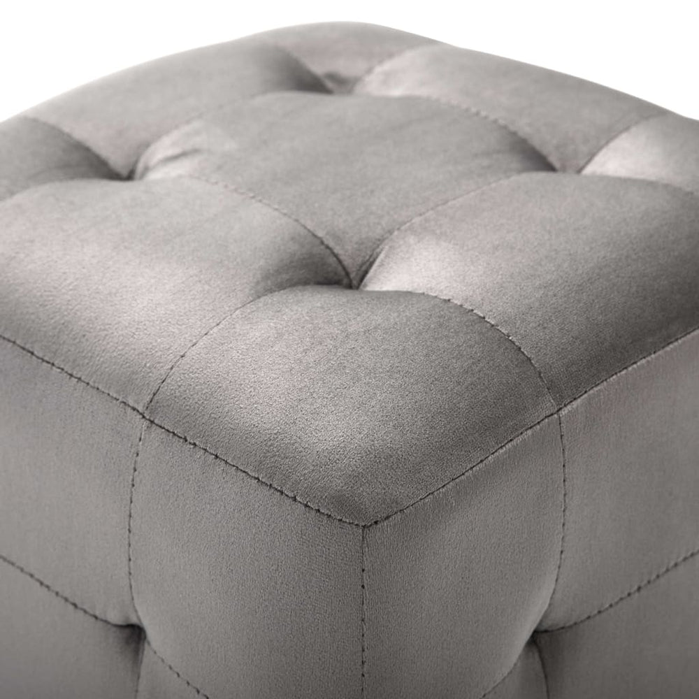 Nachtkastjes 2 st 30x30x30 cm fluweel grijs MeubelReus