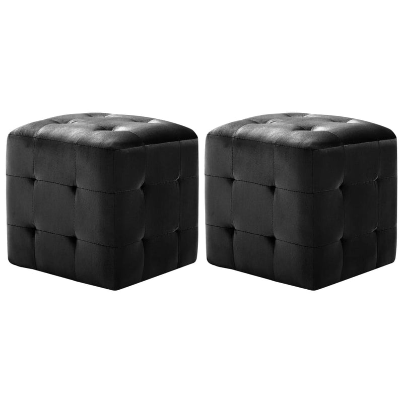 Nachtkastjes 2 st 30x30x30 cm fluweel zwart MeubelReus