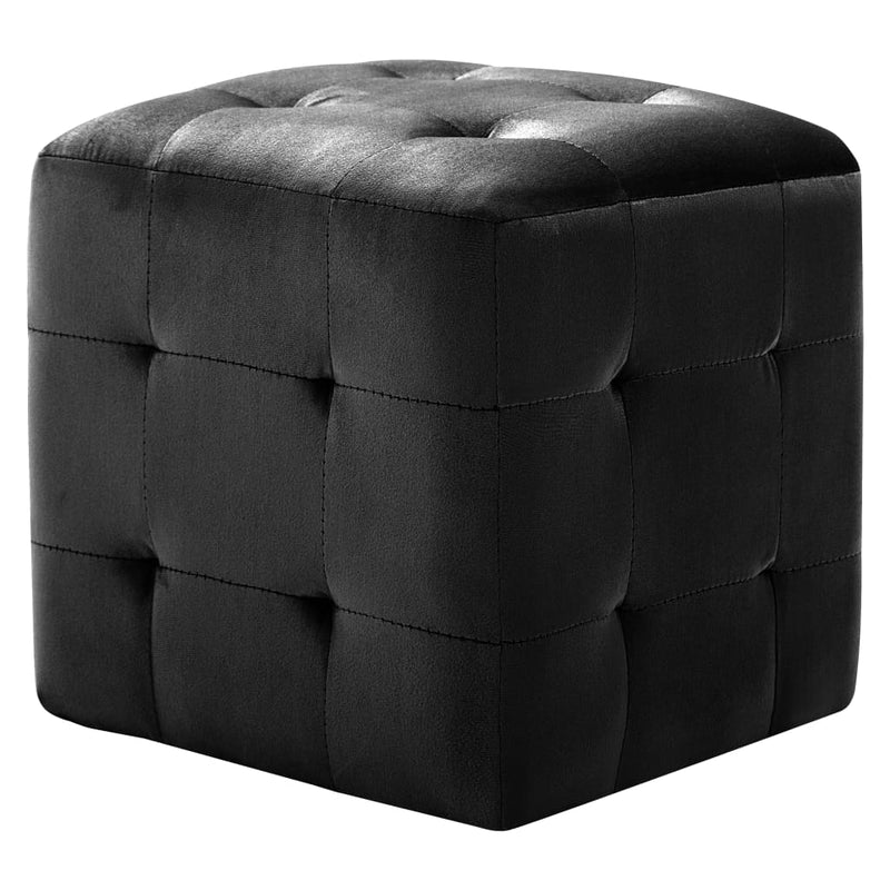 Nachtkastjes 2 st 30x30x30 cm fluweel zwart MeubelReus