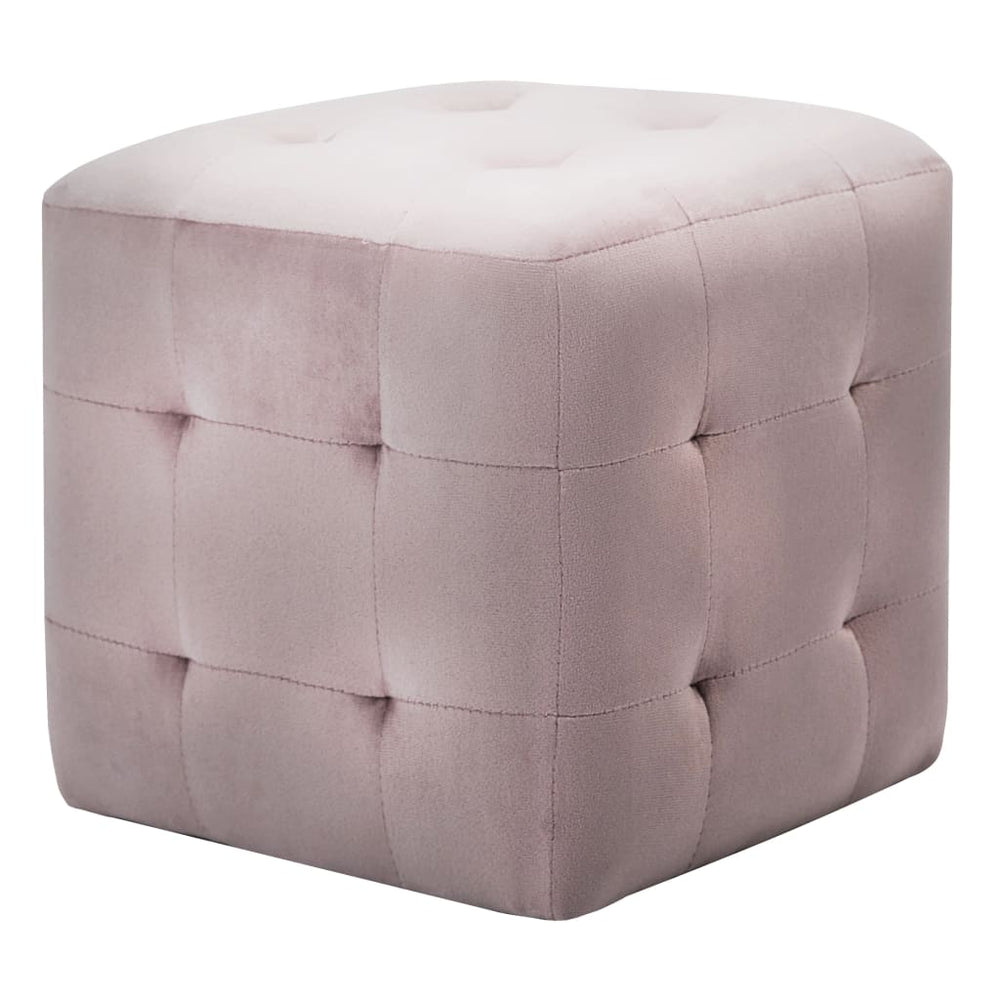 Nachtkastjes 2 st 30x30x30 cm fluweel roze MeubelReus