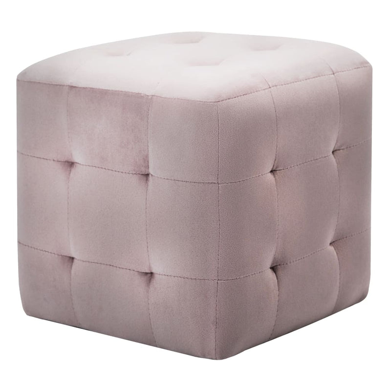 Nachtkastjes 2 st 30x30x30 cm fluweel roze MeubelReus