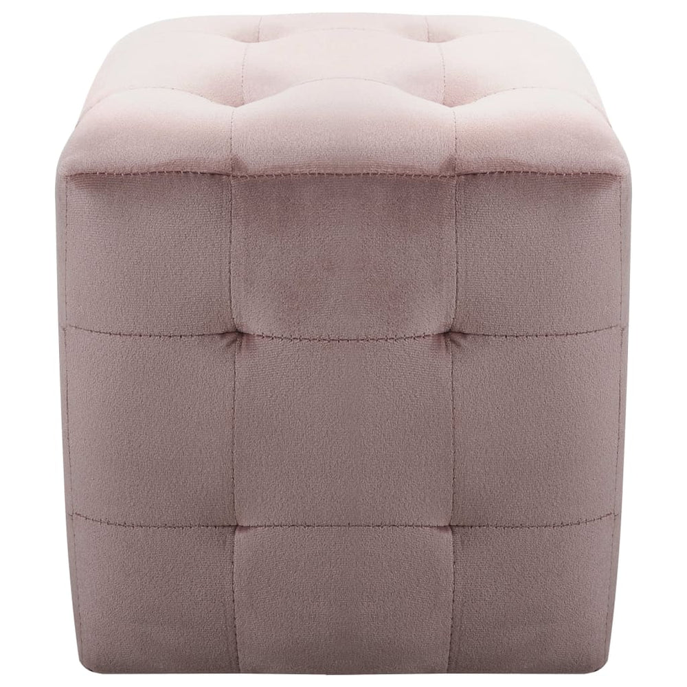 Nachtkastjes 2 st 30x30x30 cm fluweel roze MeubelReus
