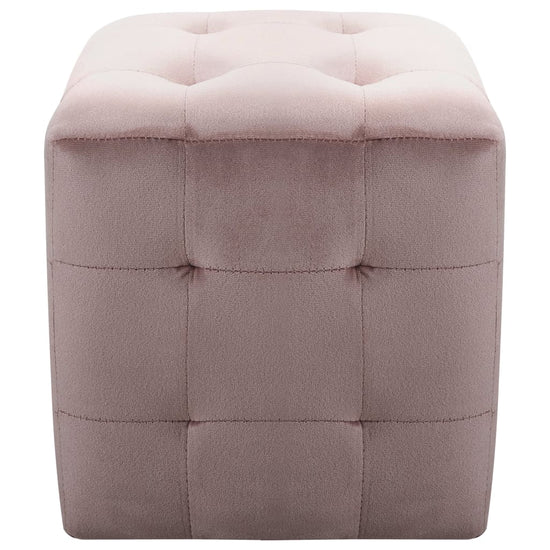 Nachtkastjes 2 st 30x30x30 cm fluweel roze MeubelReus