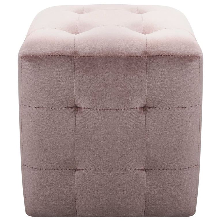 Nachtkastjes 2 st 30x30x30 cm fluweel roze MeubelReus