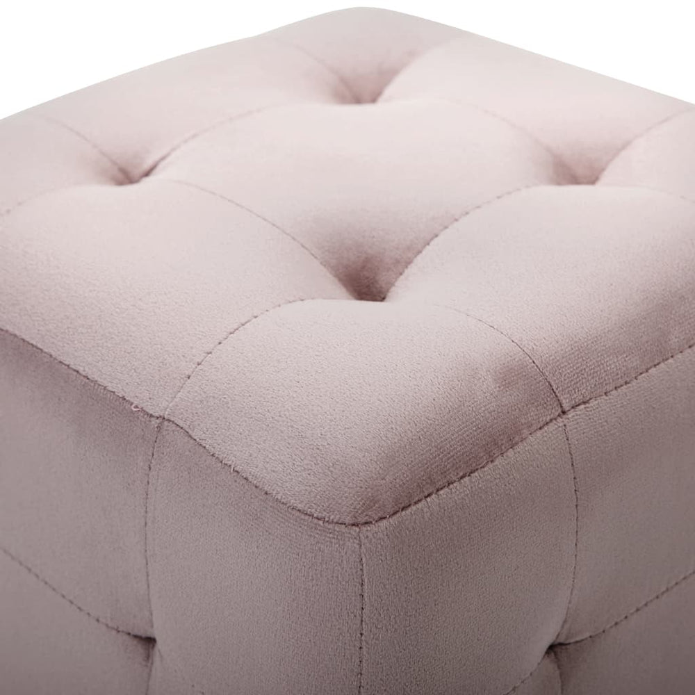 Nachtkastjes 2 st 30x30x30 cm fluweel roze MeubelReus