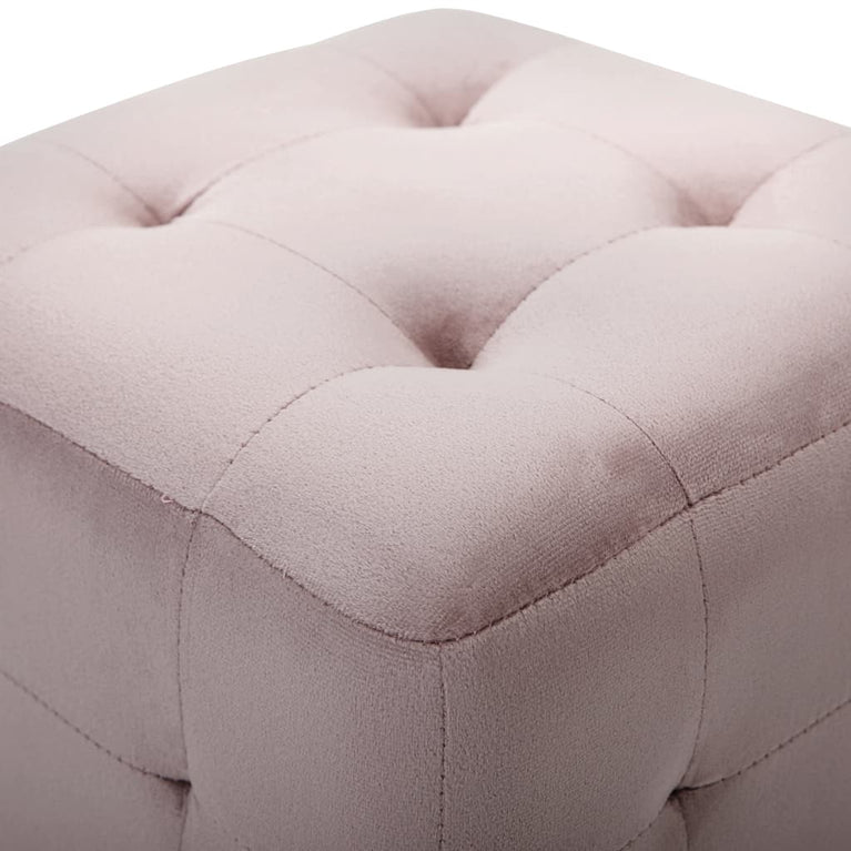 Nachtkastjes 2 st 30x30x30 cm fluweel roze MeubelReus