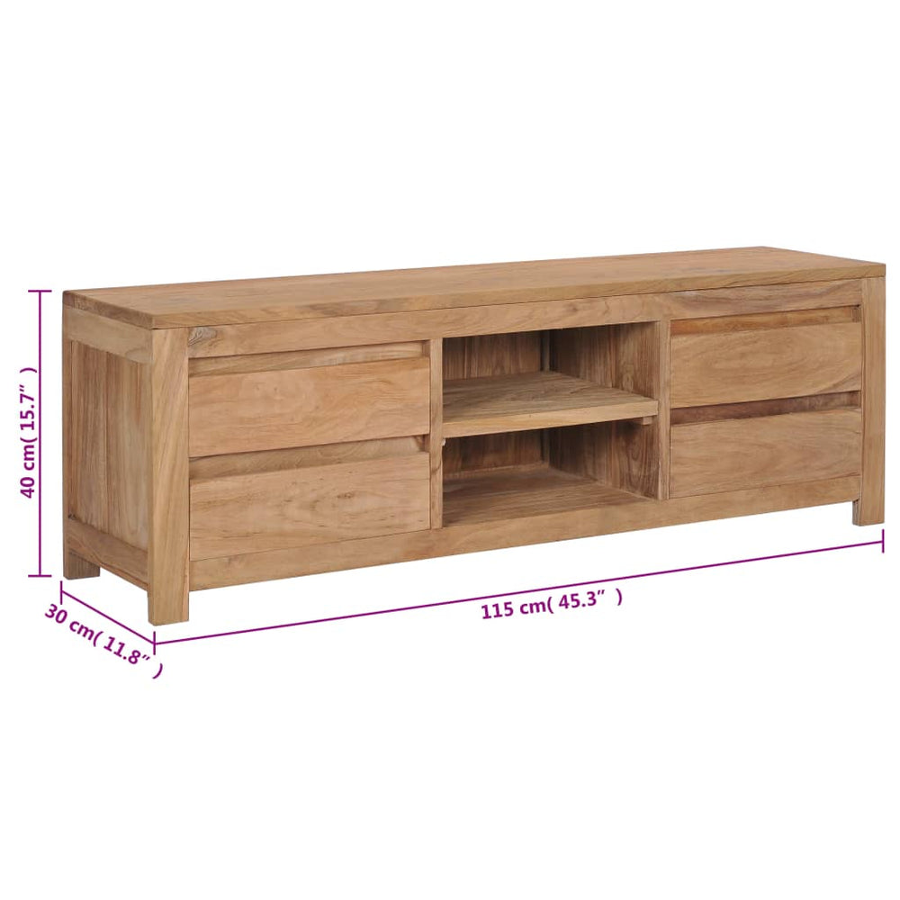 Tv-meubel 115x30x40 cm massief teakhout MeubelReus