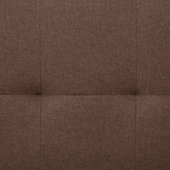 Slaapbank met twee kussens polyester bruin MeubelReus