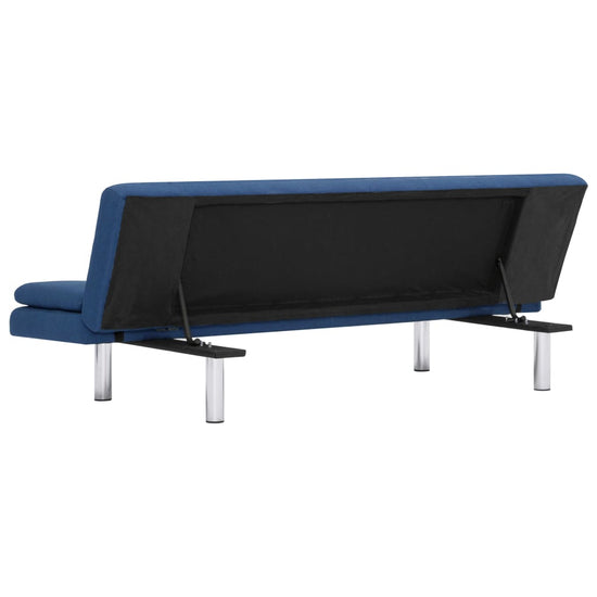 Slaapbank met twee kussens polyester blauw MeubelReus