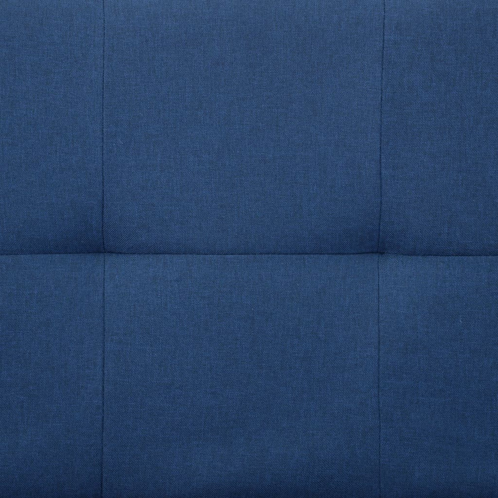 Slaapbank met twee kussens polyester blauw MeubelReus