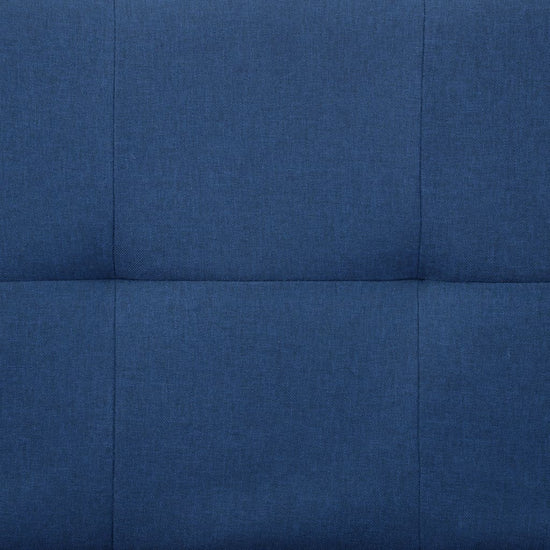 Slaapbank met twee kussens polyester blauw MeubelReus