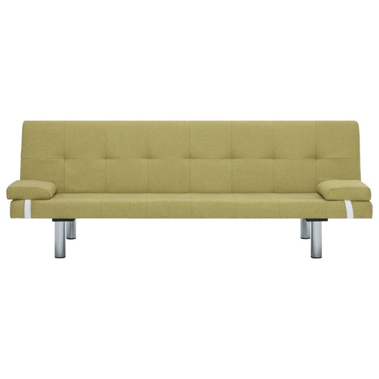 Slaapbank met twee kussens polyester groen MeubelReus
