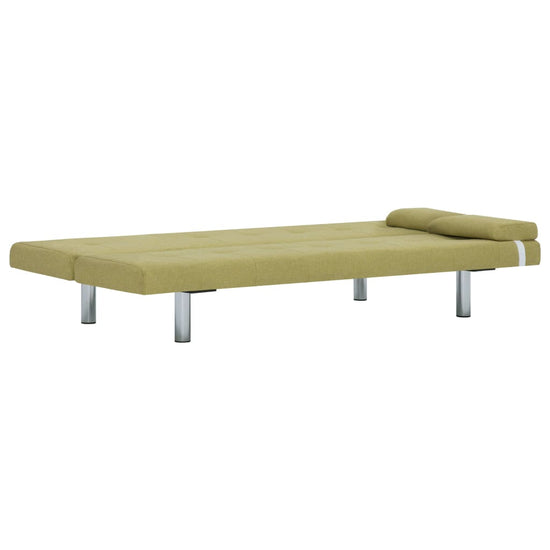 Slaapbank met twee kussens polyester groen MeubelReus