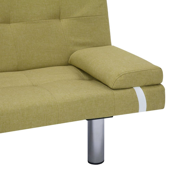 Slaapbank met twee kussens polyester groen MeubelReus