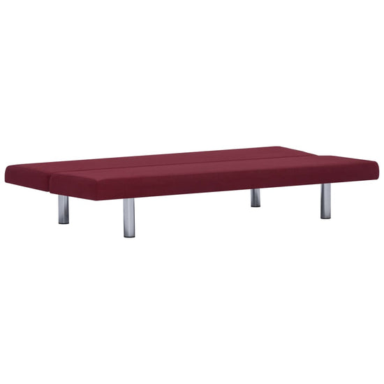 Slaapbank polyester wijnrood MeubelReus