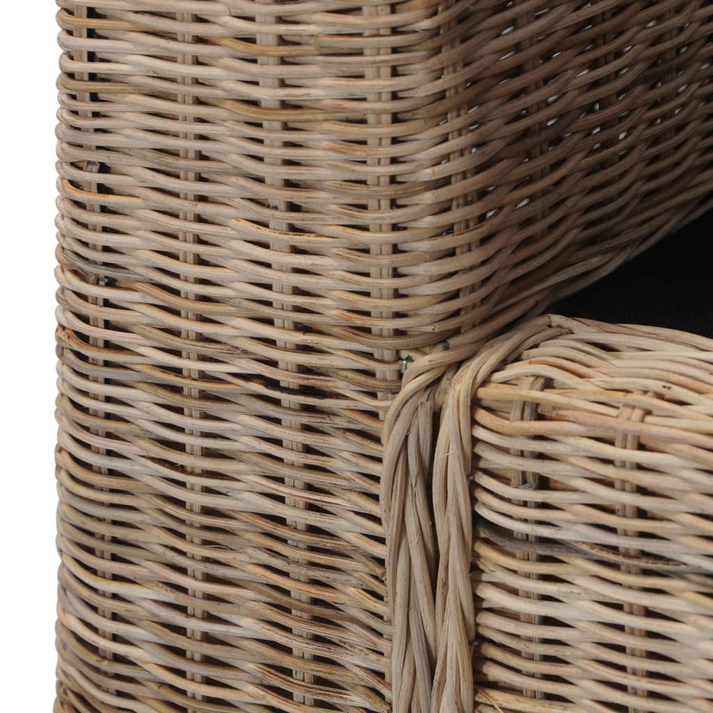 Tweezitsbank met kussens natuurlijk rattan MeubelReus