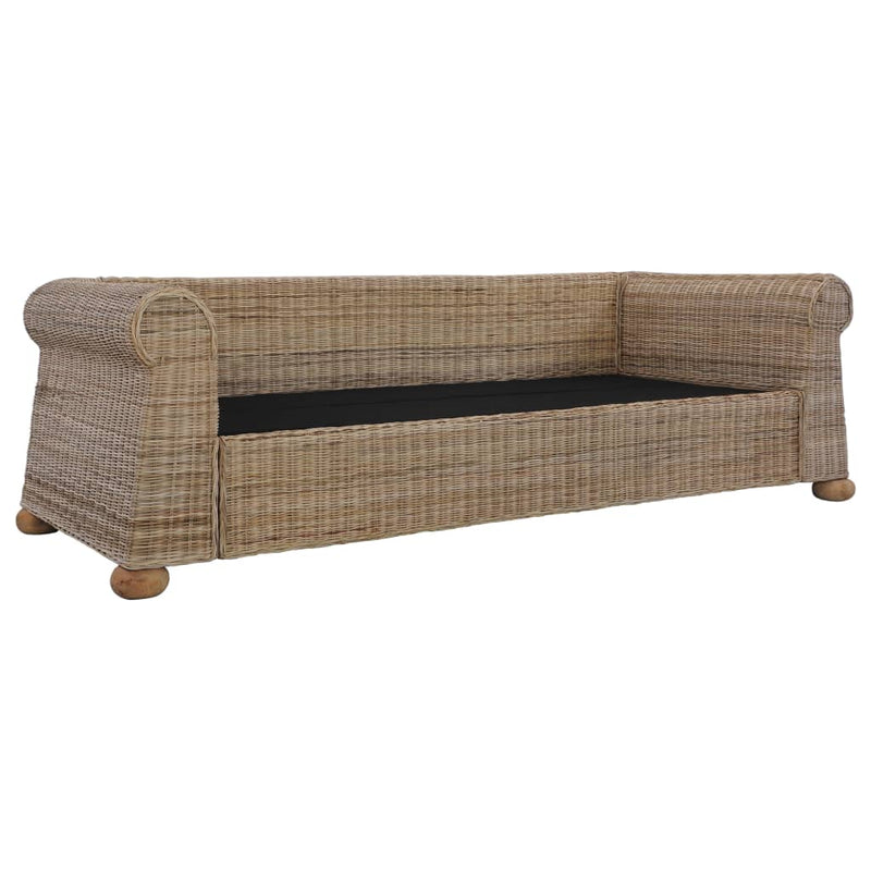 Driezitsbank met kussens natuurlijk rattan MeubelReus