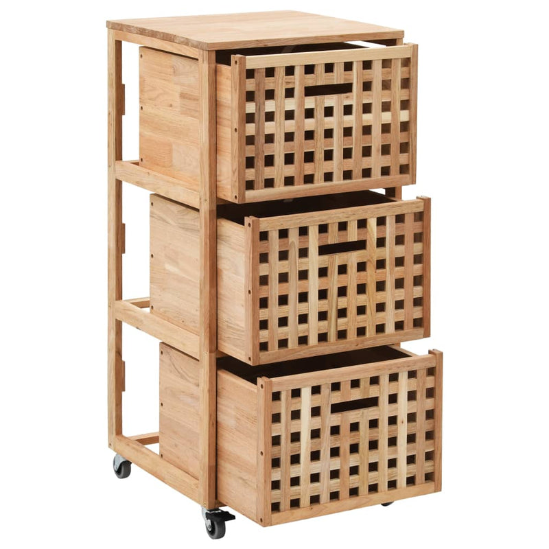 Badkamerkastje 41x41x91 cm massief walnotenhout MeubelReus