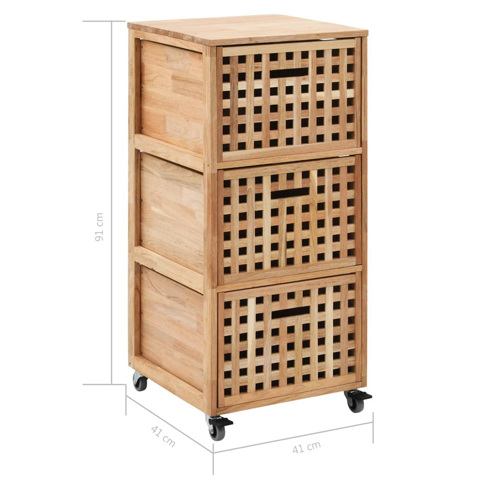 Badkamerkastje 41x41x91 cm massief walnotenhout MeubelReus