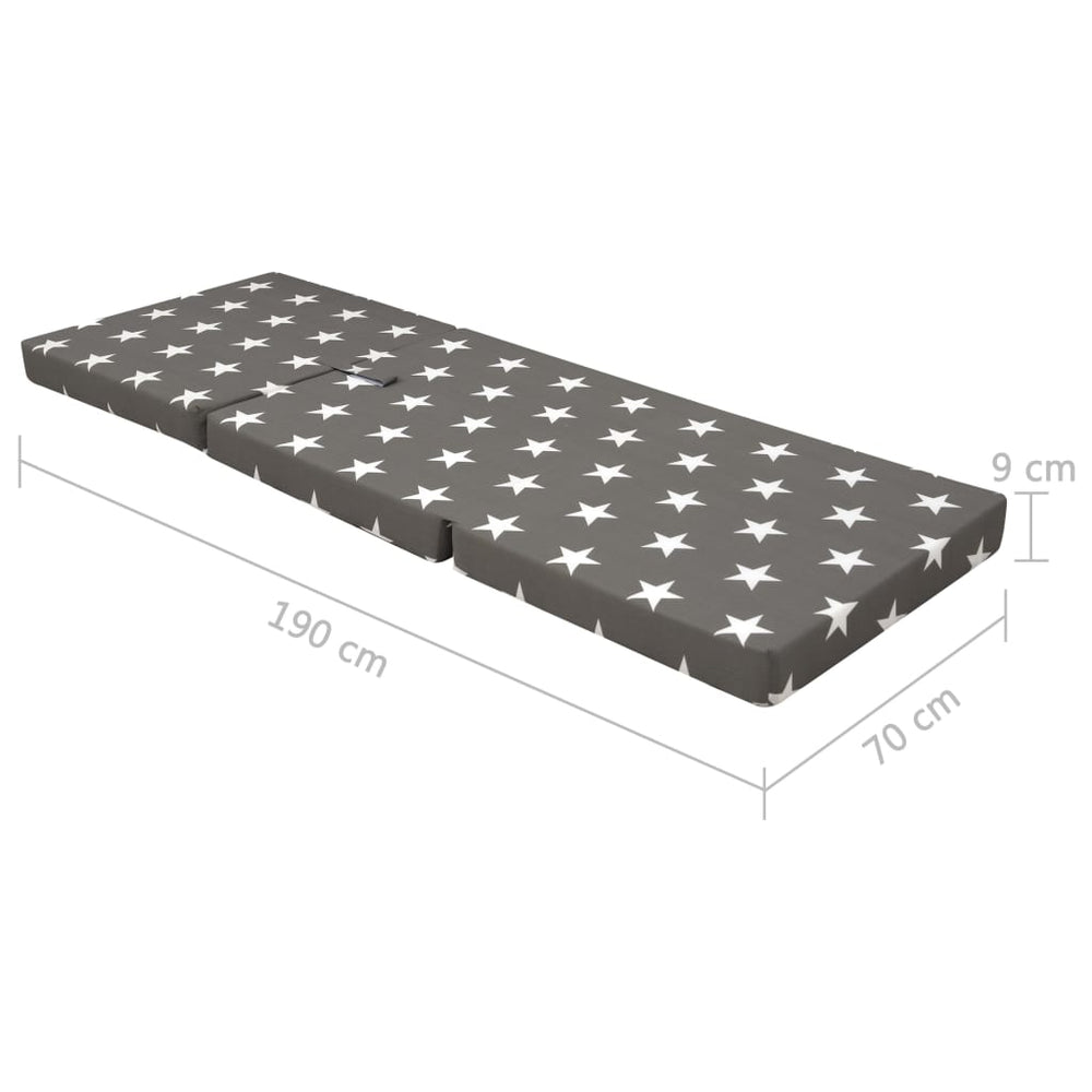 Schuimmatras inklapbaar 190x70x9 cm grijs MeubelReus