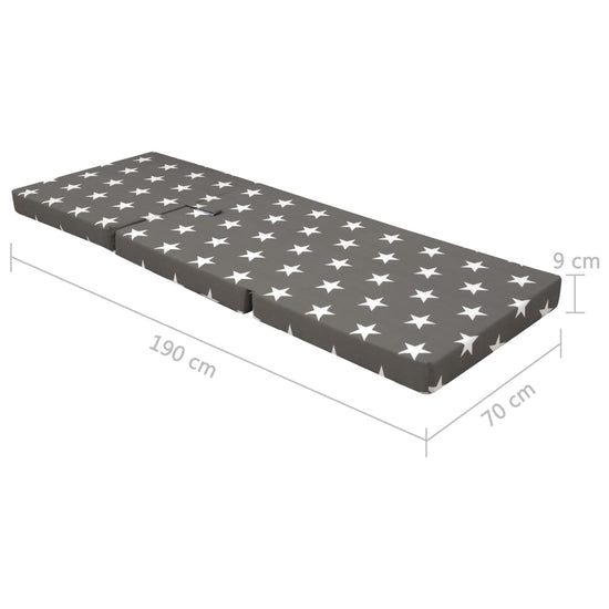 Schuimmatras inklapbaar 190x70x9 cm grijs MeubelReus