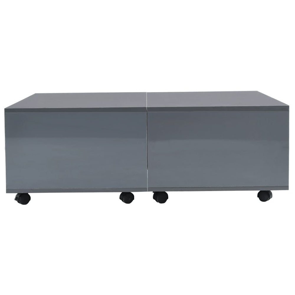 Salontafel 100x100x35 cm hoogglans grijs MeubelReus