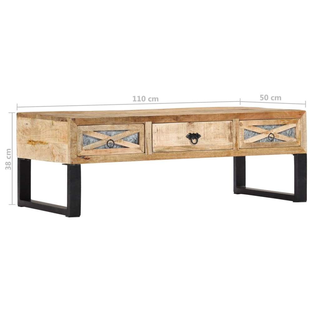 Salontafel 110x50x38 cm massief mangohout MeubelReus