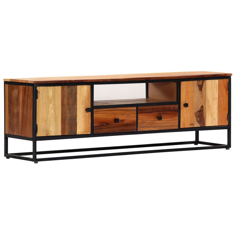 Tv-meubel 120x30x40 cm massief gerecycled hout en staal MeubelReus