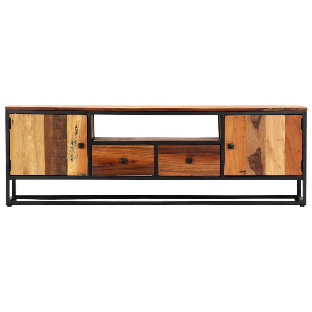 Tv-meubel 120x30x40 cm massief gerecycled hout en staal MeubelReus