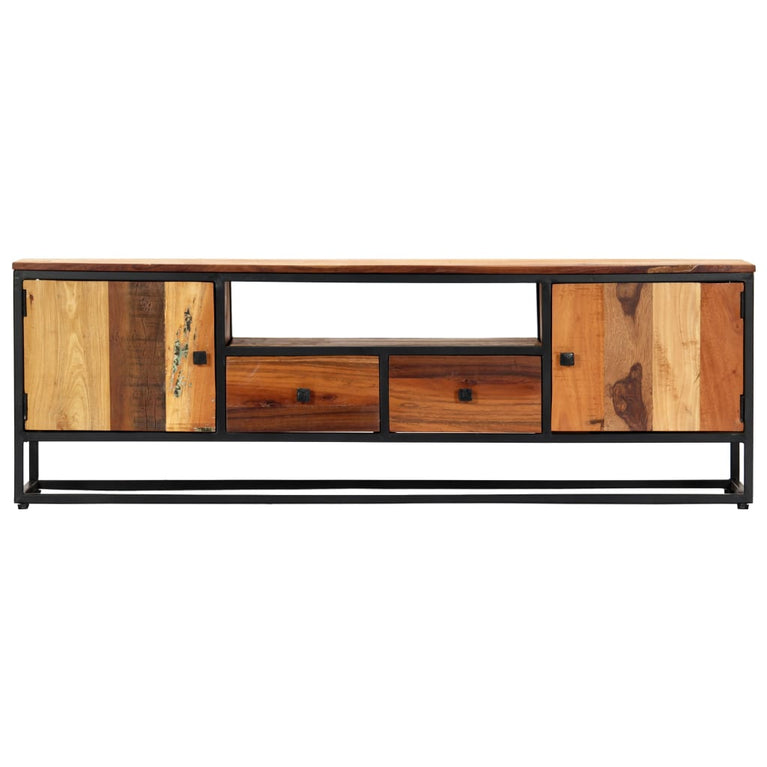 Tv-meubel 120x30x40 cm massief gerecycled hout en staal MeubelReus
