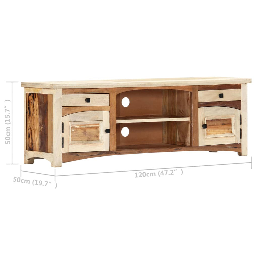 Tv-meubel 120x30x40 cm massief gerecycled hout MeubelReus